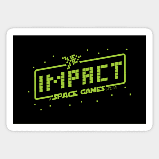 Retro Space Impact Mobile Games Sticker